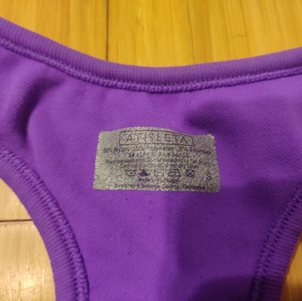 ATHLETA Performance Seamless Purple Racerback Build In Bra Tank - Picture 9 of 9